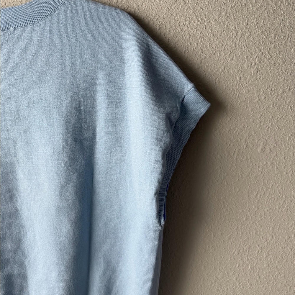 LOFT Sky Blue Short Sleeve Sweater - Picture 7 of 7